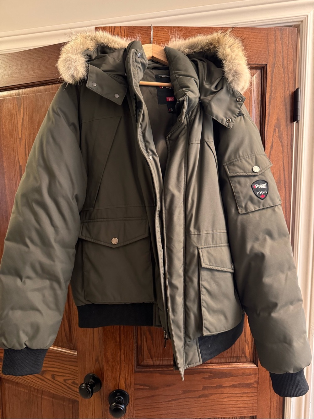 Pajar Men's Olive Green XL (REAL FUR)